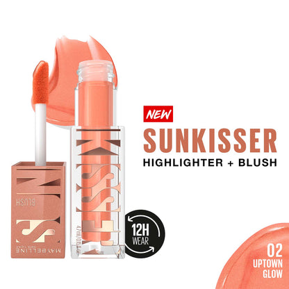 Maybelline New York Sunkisser Highlighter + Blush, Uptown Glow, 4.7 g