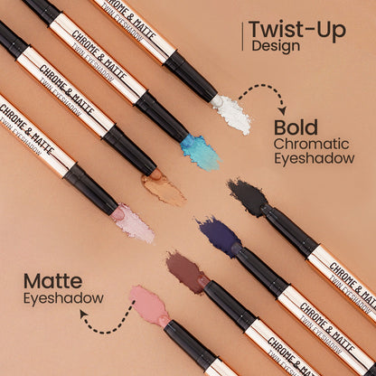 Chrome & Matte Twin Eyeshadow Pack Of 4