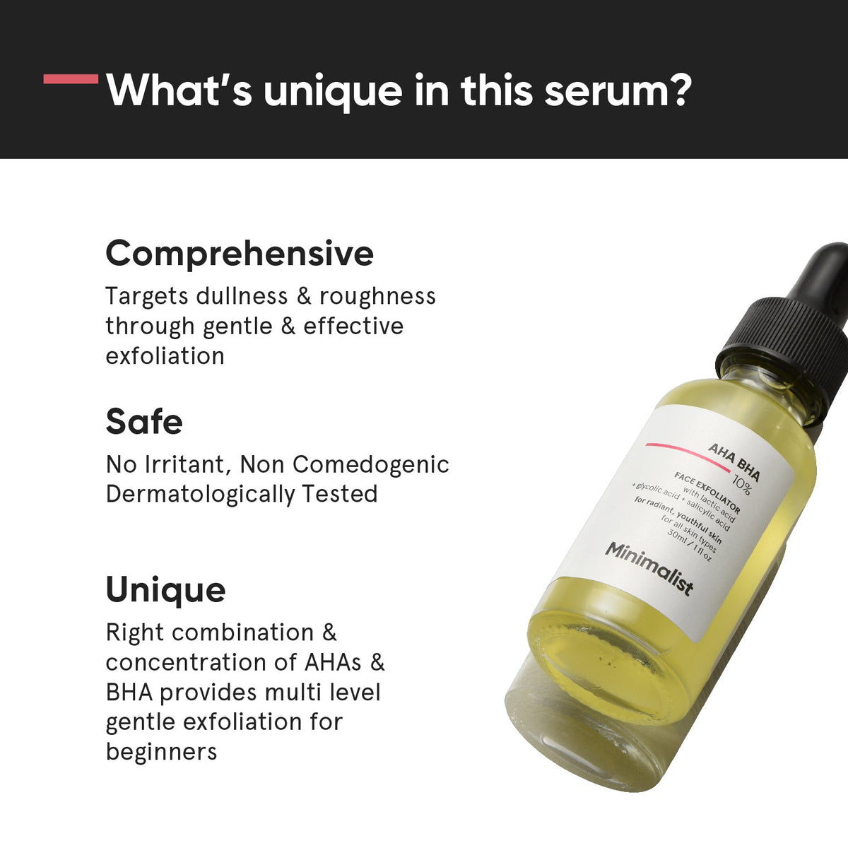 Minimalist AHA BHA 10% Face Exfoliator