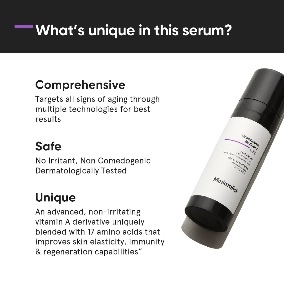 Minimalist Granactive Retinoid 02% Face Cream
