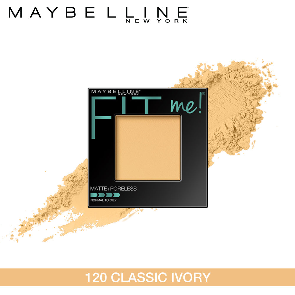 Maybelline New York Fit Me Matte + Poreless Powder, 120 Classic Ivory
