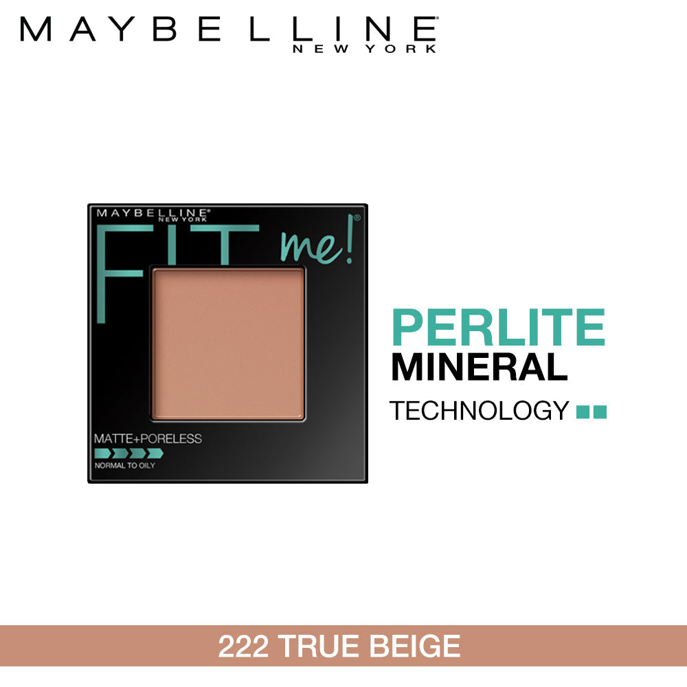 Maybelline New York Fit Me Matte + Poreless Powder, 222 True Beige