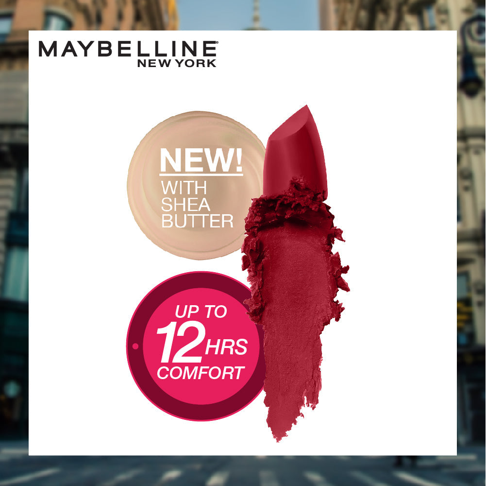 Maybelline New York Color Sensational Creamy Matte Lipstick, 691 Rich Ruby, 3.9g