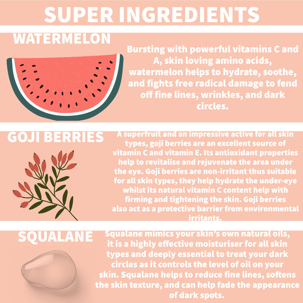 NATURE SPELL - THE EYES HAVE IT ADVANCED UNDER EYE SERUM WATERMELON GOJI BERRIES SQUALANE 30ML