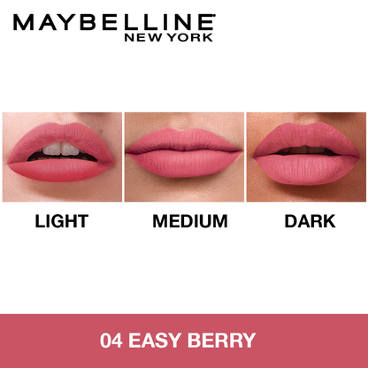 Maybelline New York Sensational Liquid Matte Lipstick 04, Easy Berry, 7G.