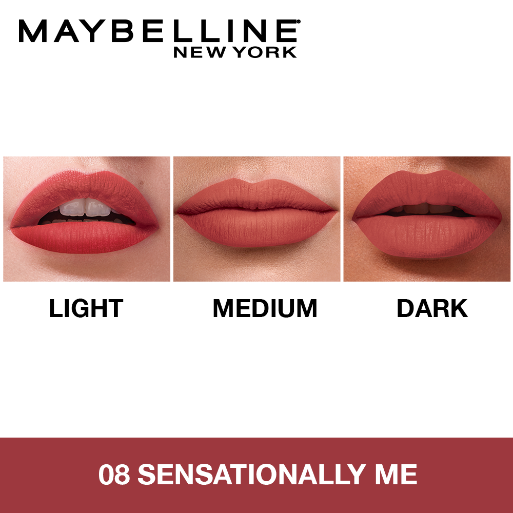 Maybelline New York Sensational Liquid Matte Lipstick 08, Sensationally Me, 7G.
