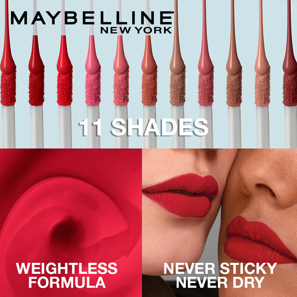 Maybelline New York Sensational Liquid Matte Lipstick 08, Sensationally Me, 7G.