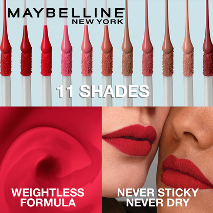 Maybelline New York Sensational Liquid Matte Lipstick 08, Sensationally Me, 7G.