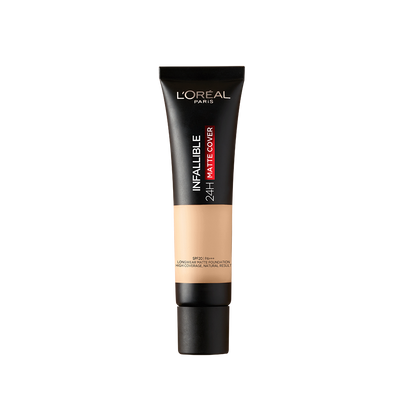 L'Oreal Paris Infallible 24H Matte Cover Liquid Foundation, 125 Natural Rose, 35 ml