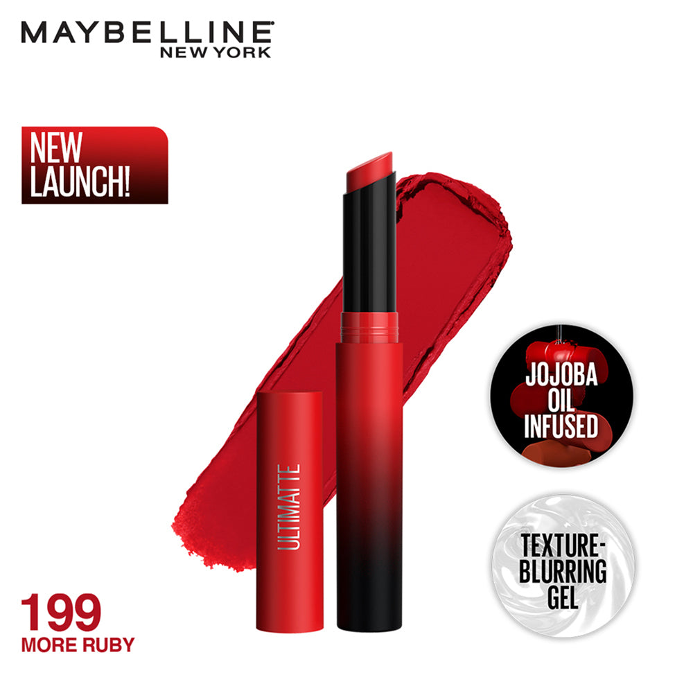 Maybelline New York Color Sensational Ultimattes Lipstick, 199 More Ruby, 1.7g