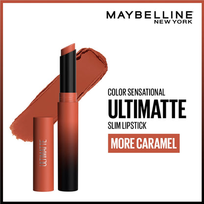 Maybelline New York Color Sensational Ultimatte Lipstick, More Caramel, 1.7g