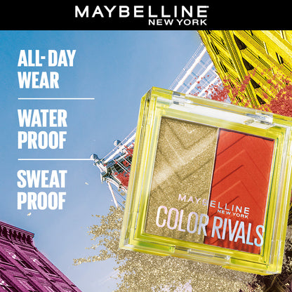 Maybelline Color Rivals Shadow Longwear Duo Eyeshadow Palette: Chill x Daring, 3g