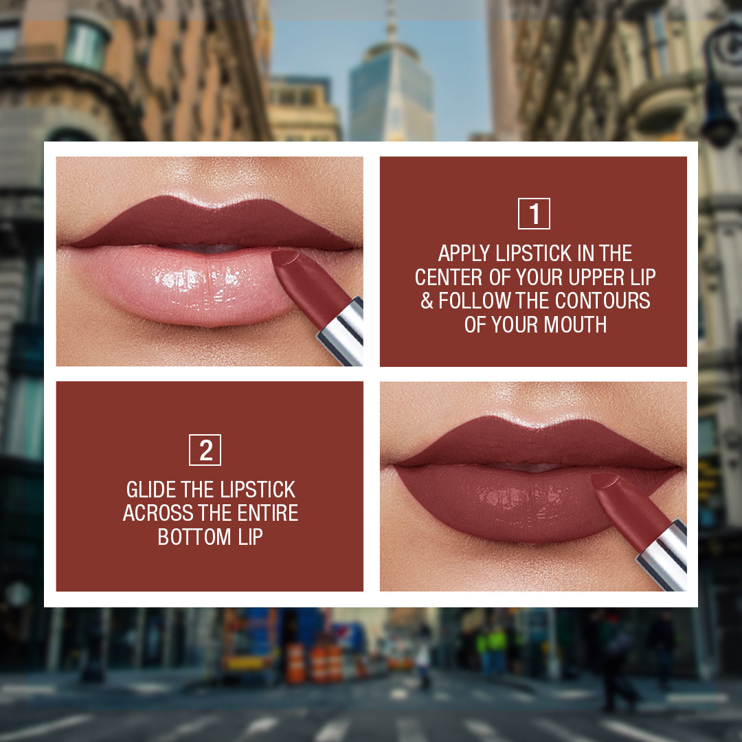 Maybelline New York Color Sensational Creamy Matte Lipstick, 676 East Village Rose, 3.9g