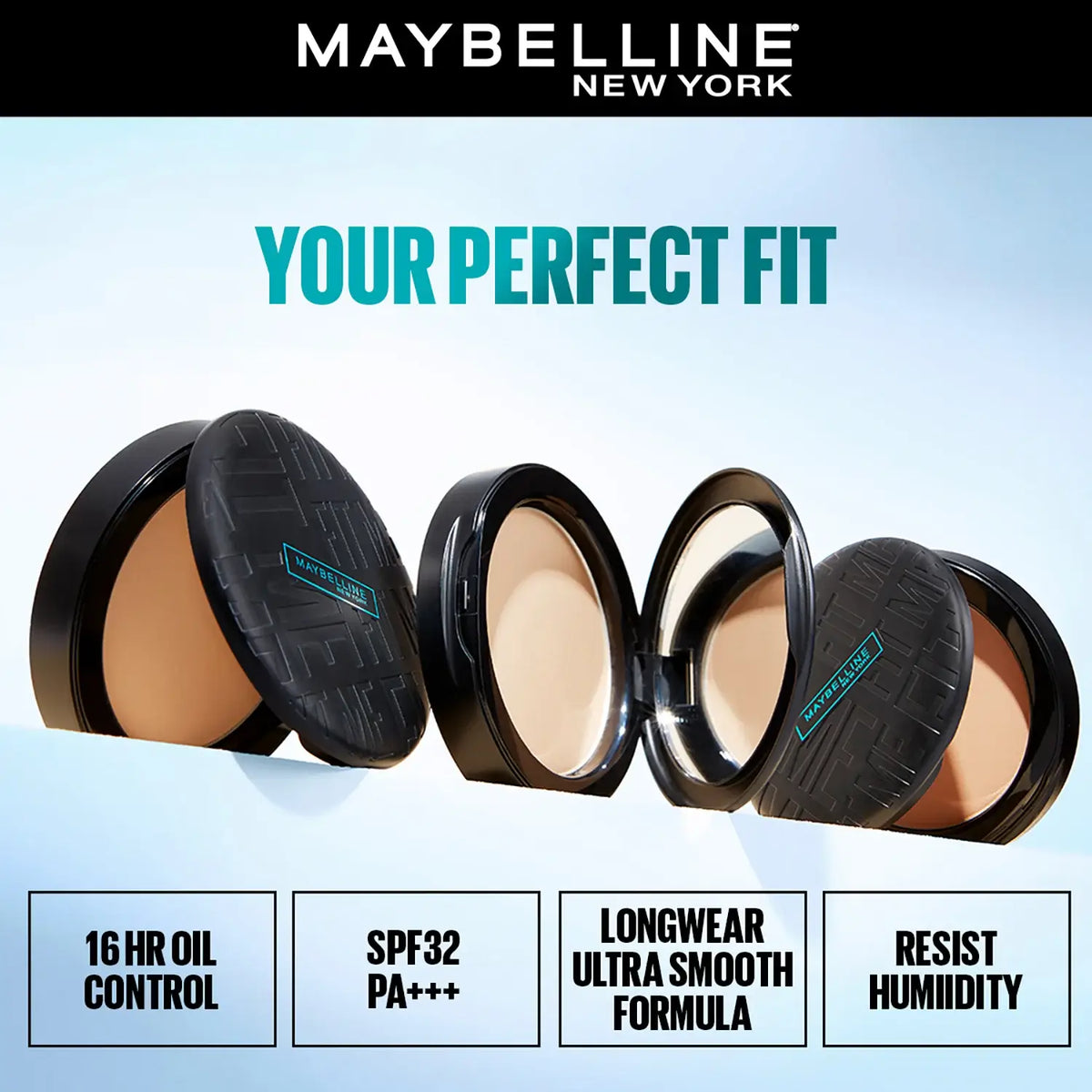 Maybelline New York Fit Me Matte + Poreless Compact Powder, 310 Sun Beige, 6g
