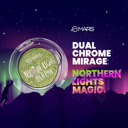 MARS Northern Lights In A Pan Eyeshadow With Dual-Tone Shimmer Shades | Single Swipe Pigmentation | Easy to Blend (0.5gm) (03