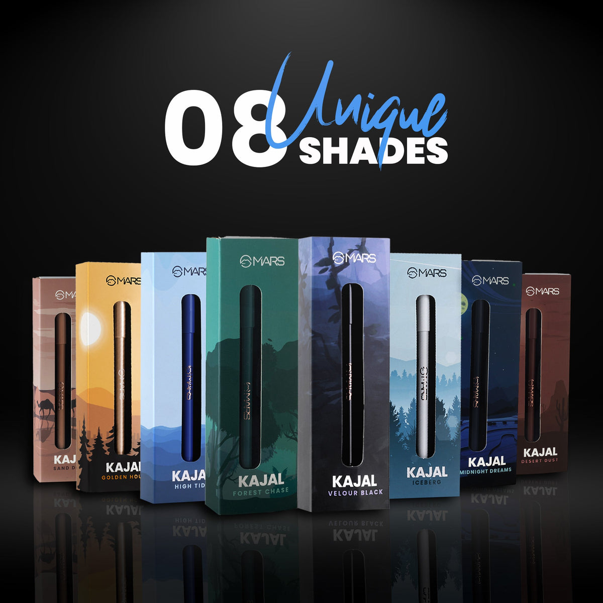 MARS Won't smudge Won't budge Smooth Glide Kajal | Long Stay & Waterproof (1.4g) (07-Desert Dust)