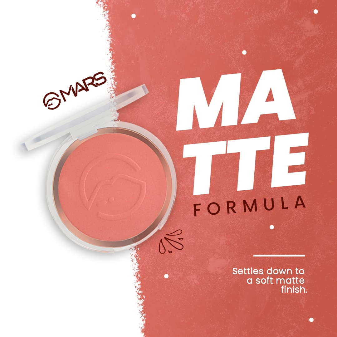 MARS Flush of Love Face Blusher | Highly Pigmented & Easy to Blend | Lightweight & Natural Finish (8.0 gm) (Shade-09)