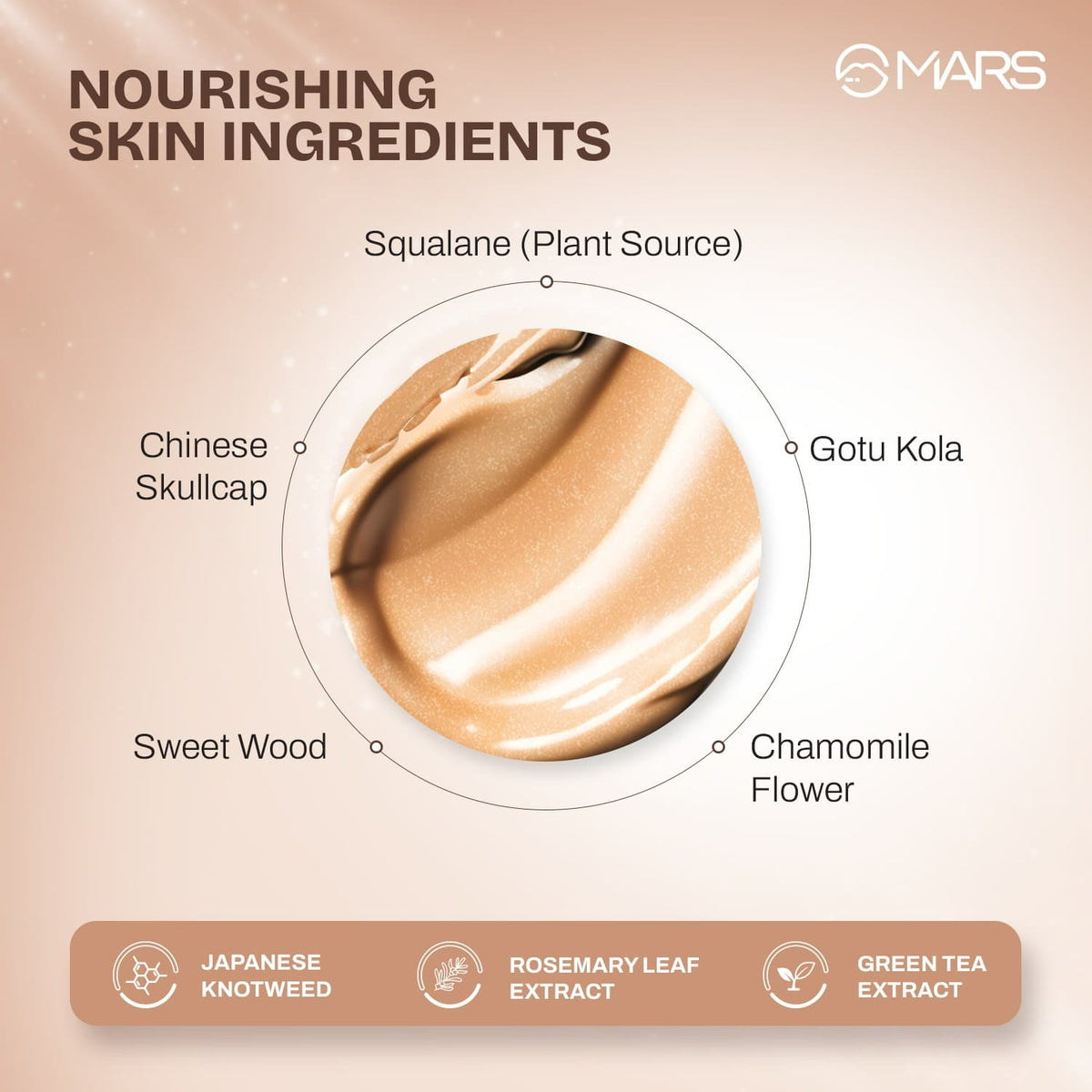 MARS God's Glow Illuminator Highlighter (30ml) (01-VANILLA) | Hyaluronic Acid, Green Tea & Rosemary Extract | Sheer Coverage 