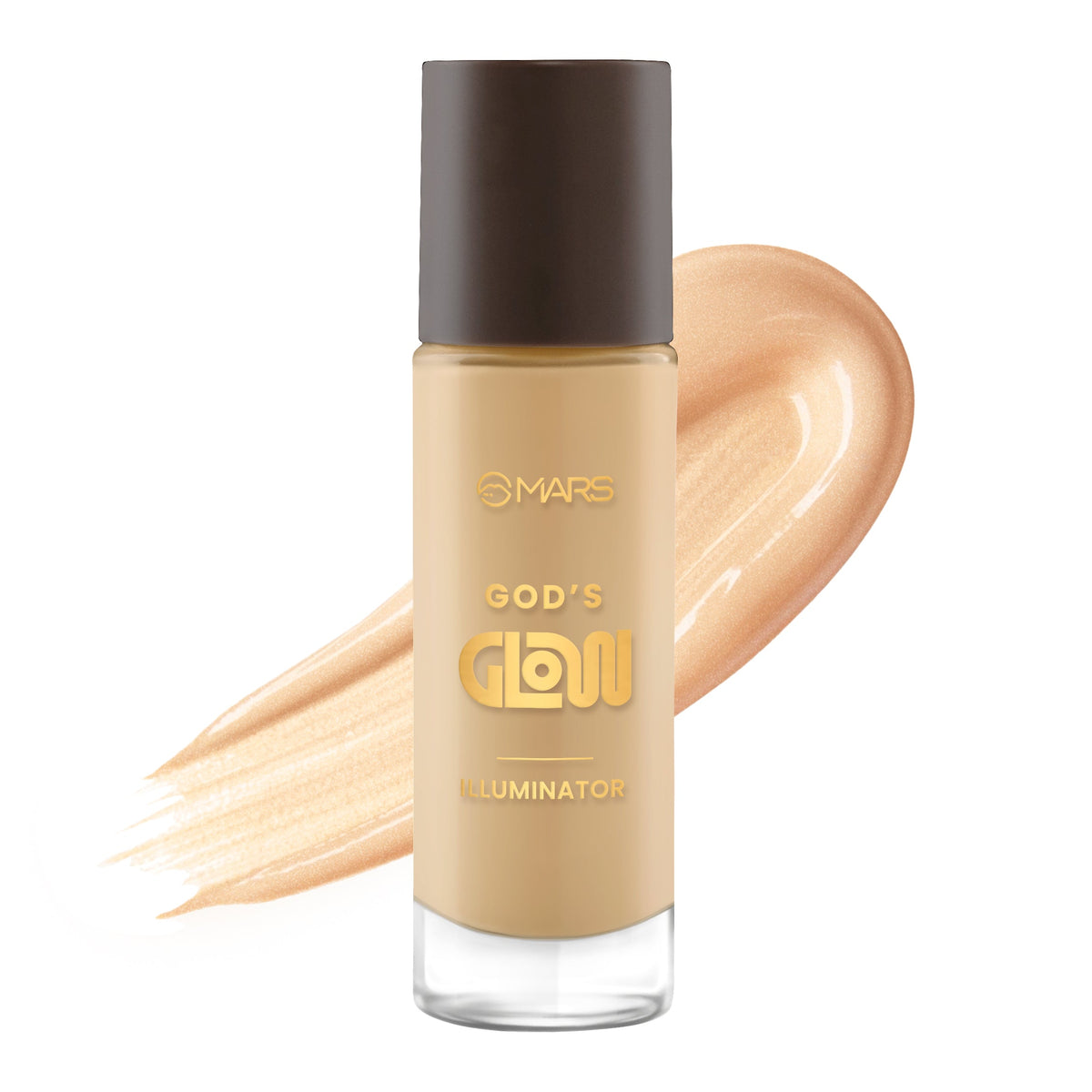 MARS God's Glow Illuminator Highlighter (30ml) (04-HONEY) | Hyaluronic Acid, Green Tea & Rosemary Extract | Sheer Coverage | 