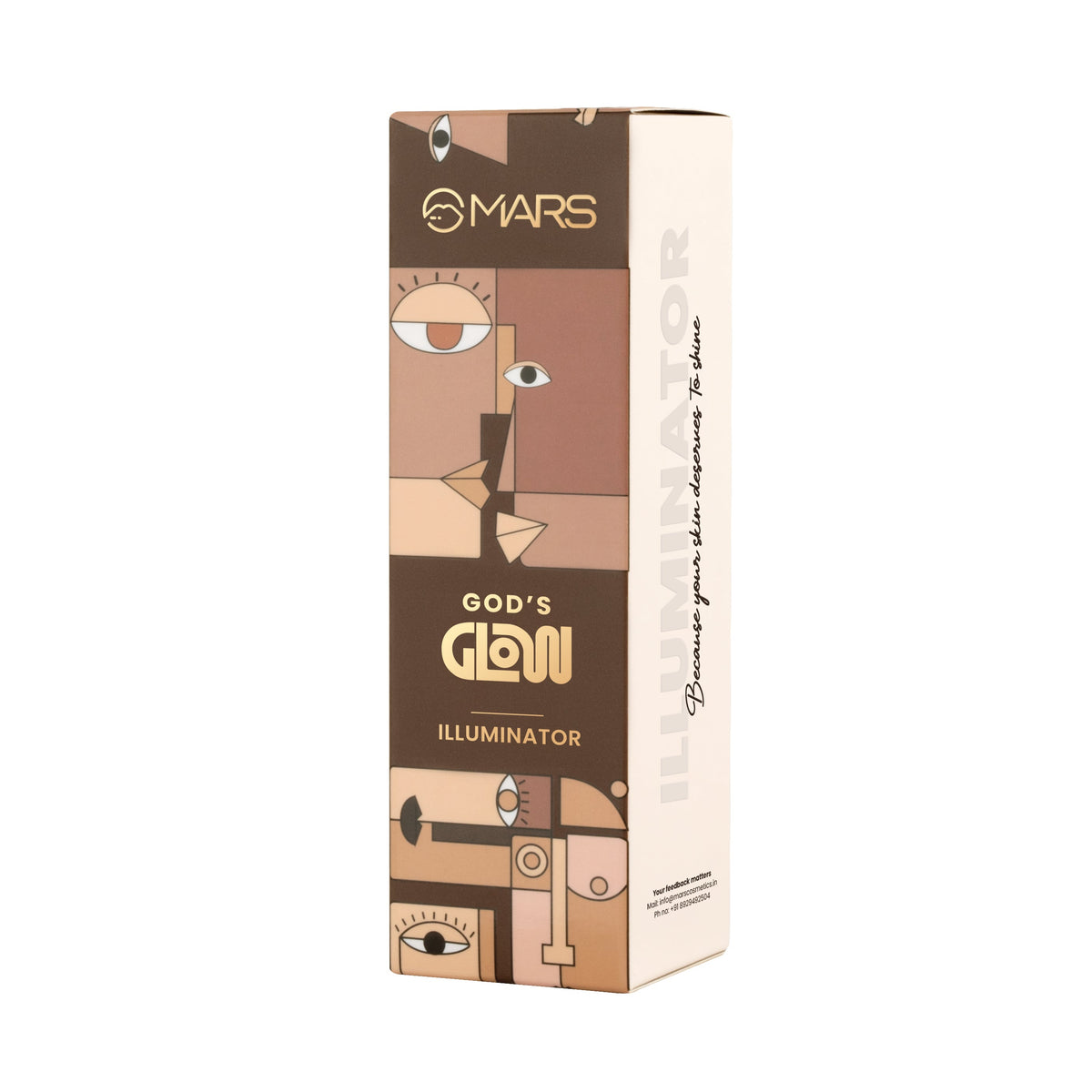 MARS God's Glow Illuminator Highlighter (30ml) (04-HONEY) | Hyaluronic Acid, Green Tea & Rosemary Extract | Sheer Coverage | 