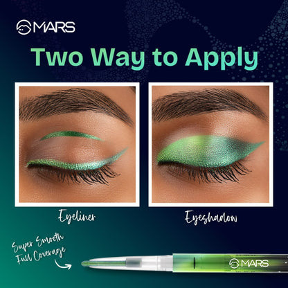 MARS Northern Lights In A Pen Retractable Eyeliner (0.35gm) (04-SIBERIAN SPECTRUM) | Duo-Chrome Shimmer Effect | Long-Lasting