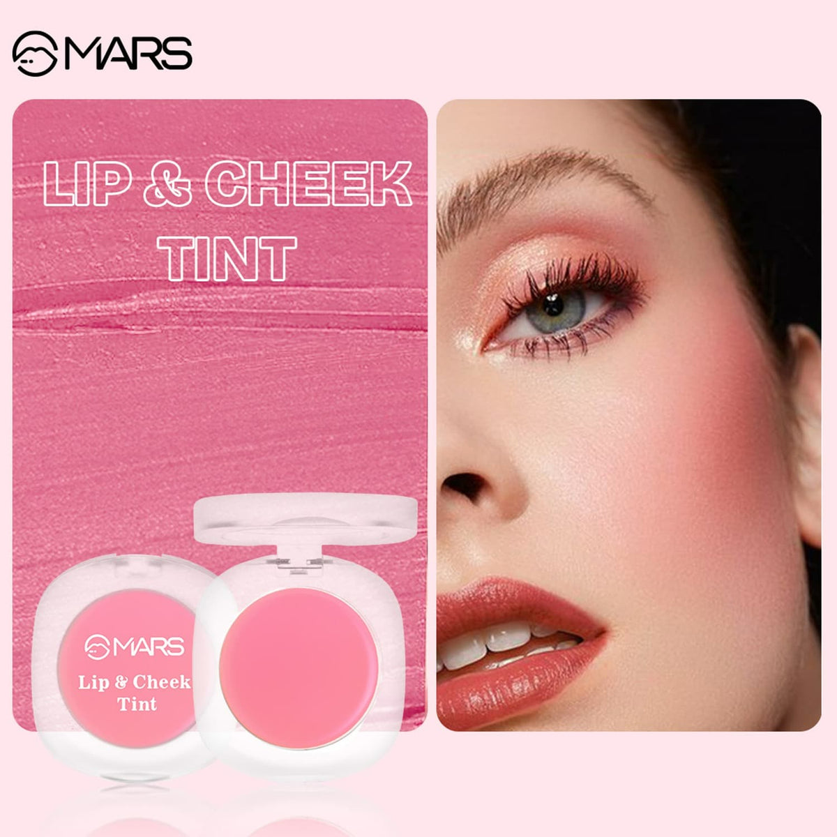 MARS Lip & Cheek Tint for Bold Pop Color (2.8 gm) (04-Ruby Red - Protect Your Energy) | Demi Matte Finish | Dual Function | B