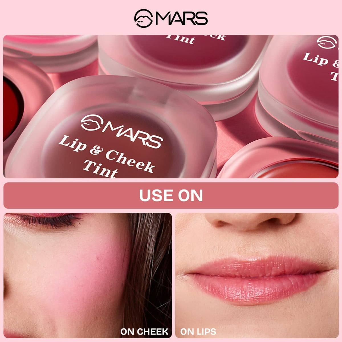 MARS Lip & Cheek Tint for Bold Pop Color (2.8 gm) (06-Dark Fuschia - Be The Change) | Demi Matte Finish | Dual Function | Bui