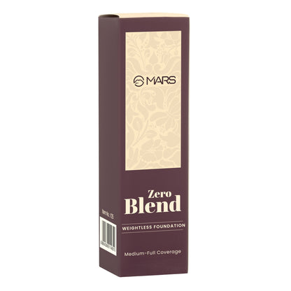 MARS Zero Blend Weightless Foundation for Makeup ( 30ml ) (04-ALMOND BUTTER) | Lightweight & Long-Lasting | Matte Finish | Bu