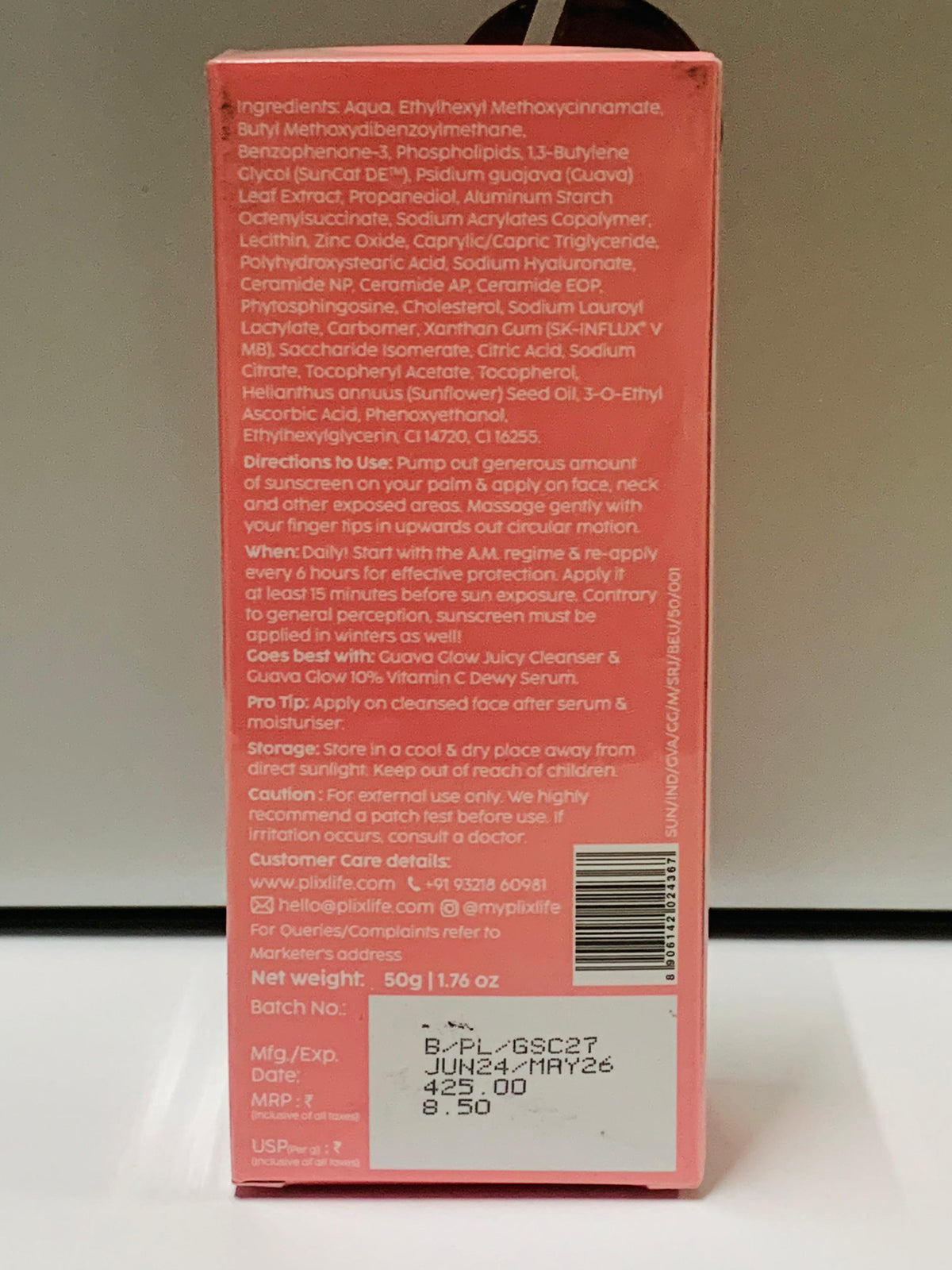 PLIX Guava Sunscreen 50gm