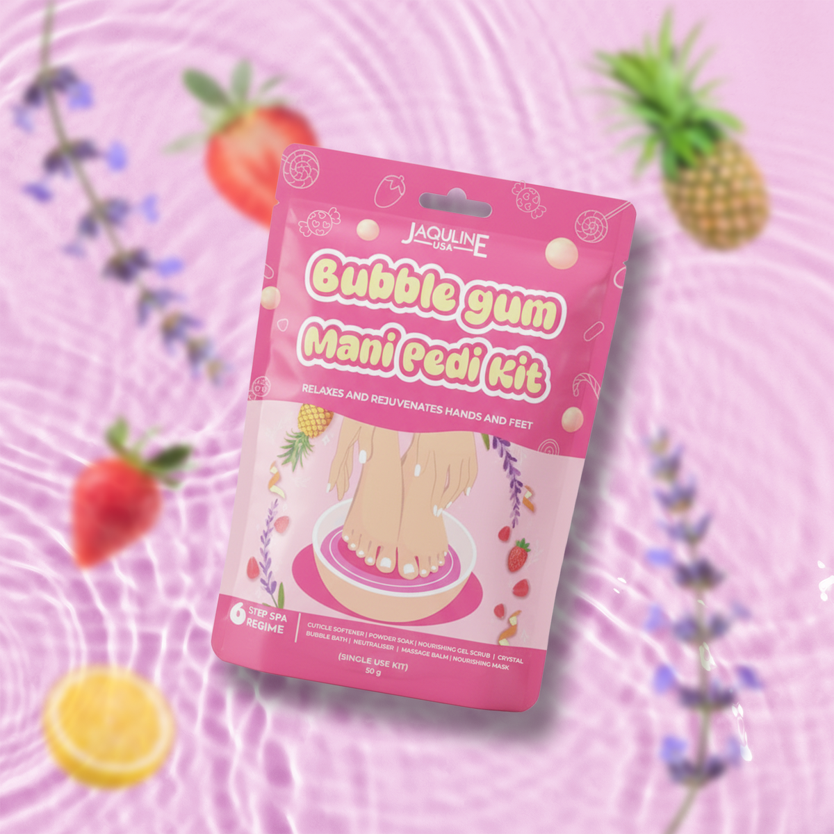 Jaquline USA Bubblegum Manicure & Pedicure Kit