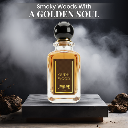 Jaquline USA Oudh Wood Eau De Parfum with Amber & Vanilla, 100 ml