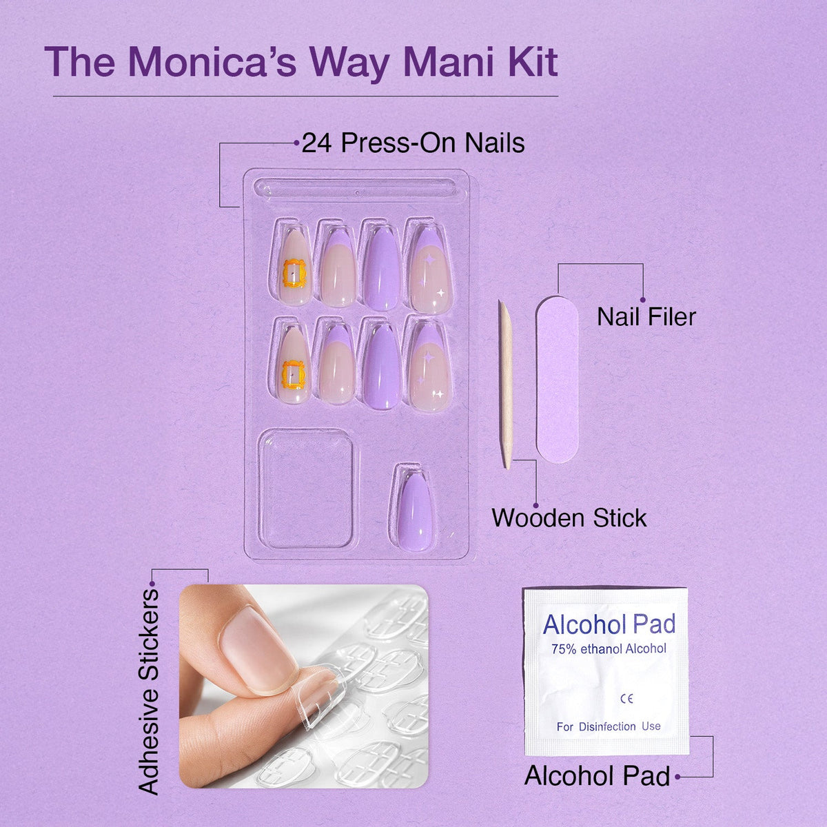 Craze Monica's Way Press On Nails