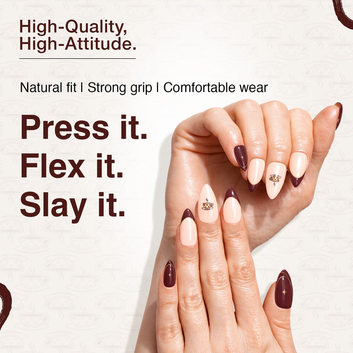 Craze Brew-Tiful Rachel Press On Nails