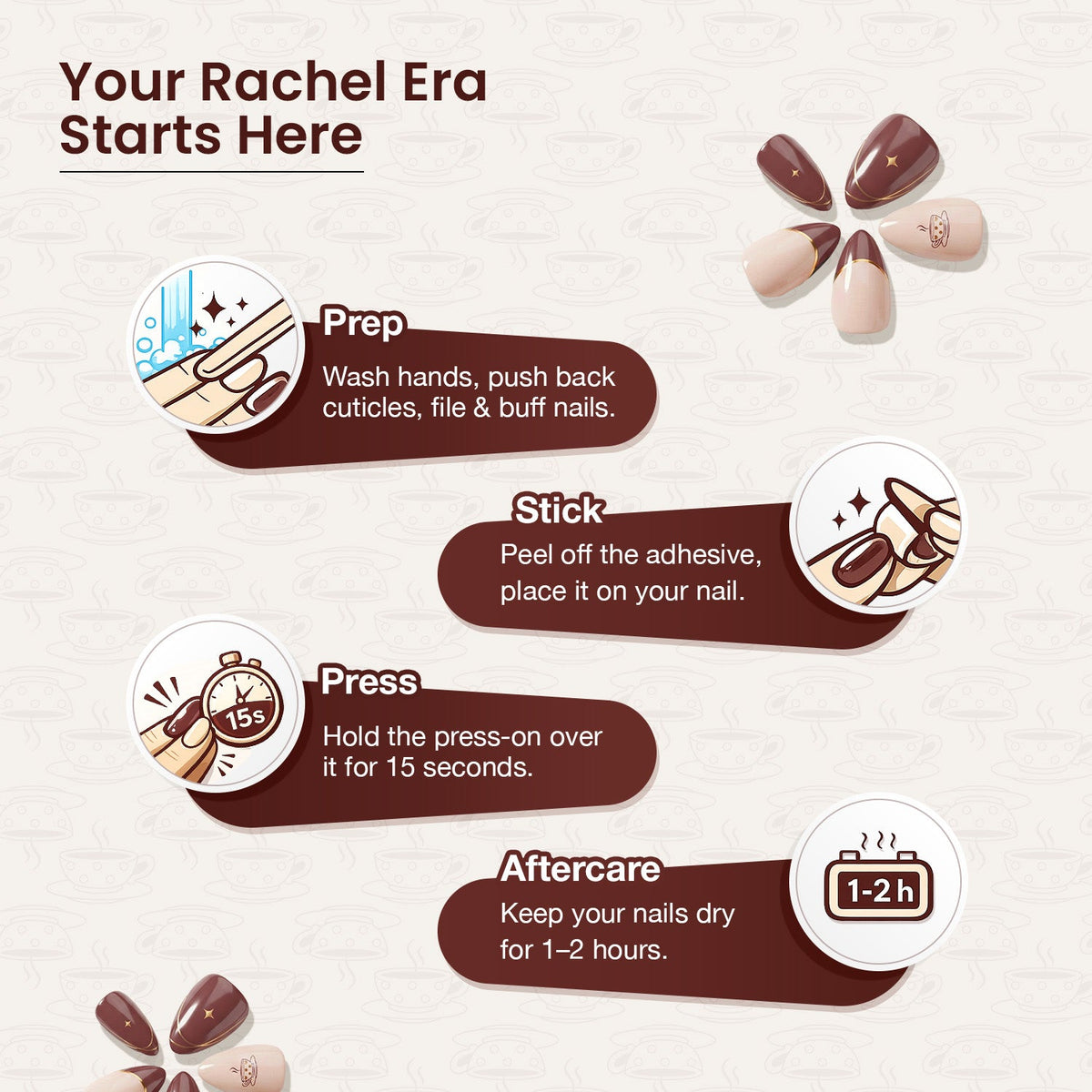 Craze Brew-Tiful Rachel Press On Nails