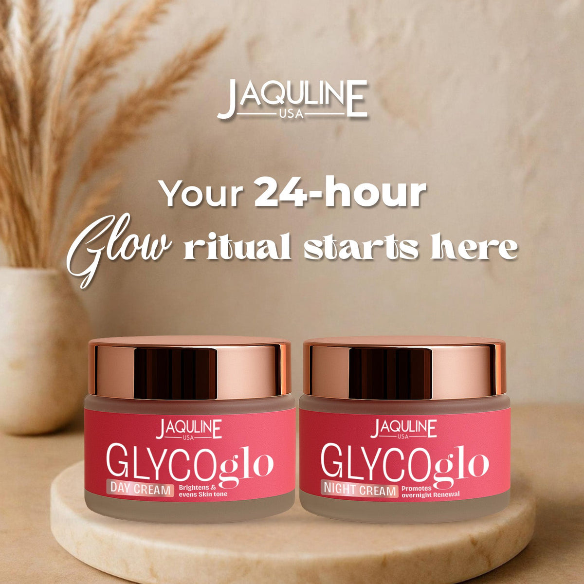 Jaquline USA Glyco Glo Day Cream 50g | Hydrating & Brightening with Glycolic Acid