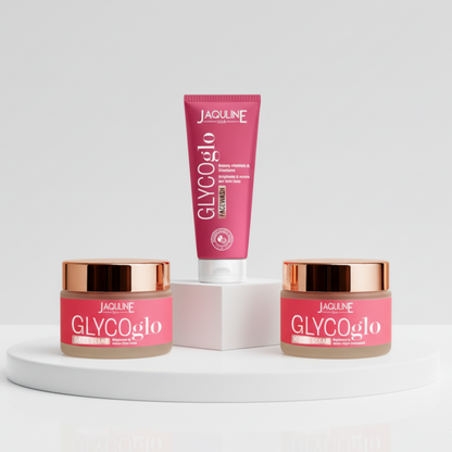 JAQULINE USA Glyco GLO Radiance & skin care kit | GlycoGlo Day Cream, Night Cream, Face Wash | Brightening & Exfoliating Skin