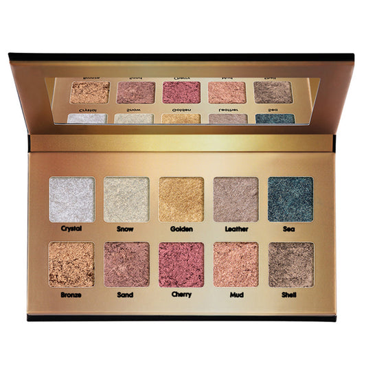 10 Color Metallic Eyeshadow Palette (Gemstones Collection)