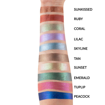 10 Color Metallic Eyeshadow Palette (Gemstones Collection)