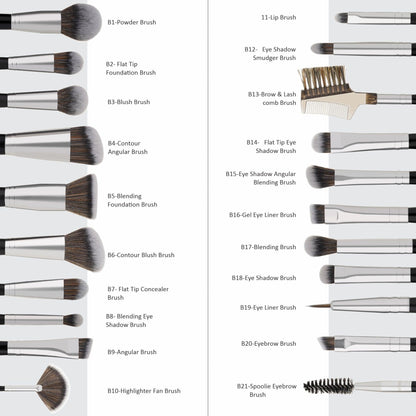 Professional Series Makeup Brush 20 Piece Set