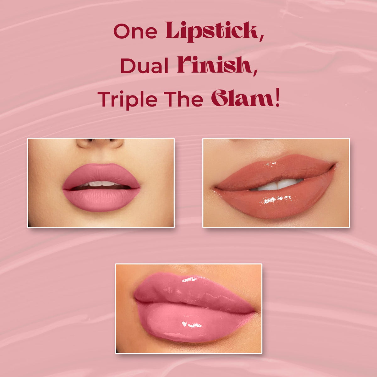 Jaquline USA Double Take Matte & Gloss Lipstick (6.5 ml) Hazelnut Roast 03, Long-Lasting & Non-Transfer