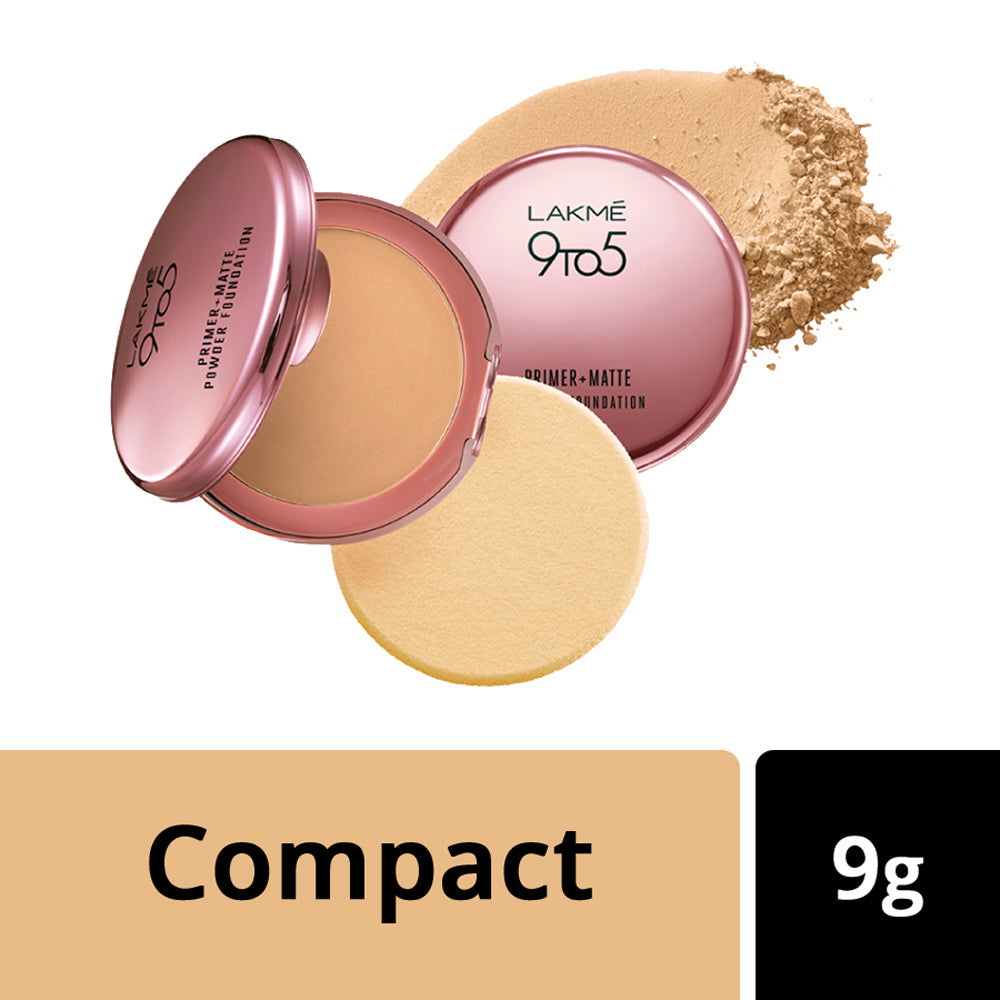 9 to 5 Primer + Matte Powder Foundation Compact Silky Golden 9gm