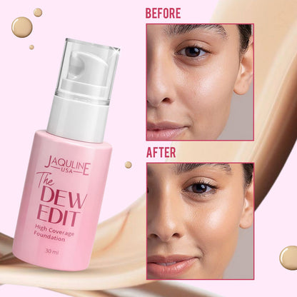 Jaquline USA The Dew Edit High Coverage Foundation (30 ml)- Petal 01