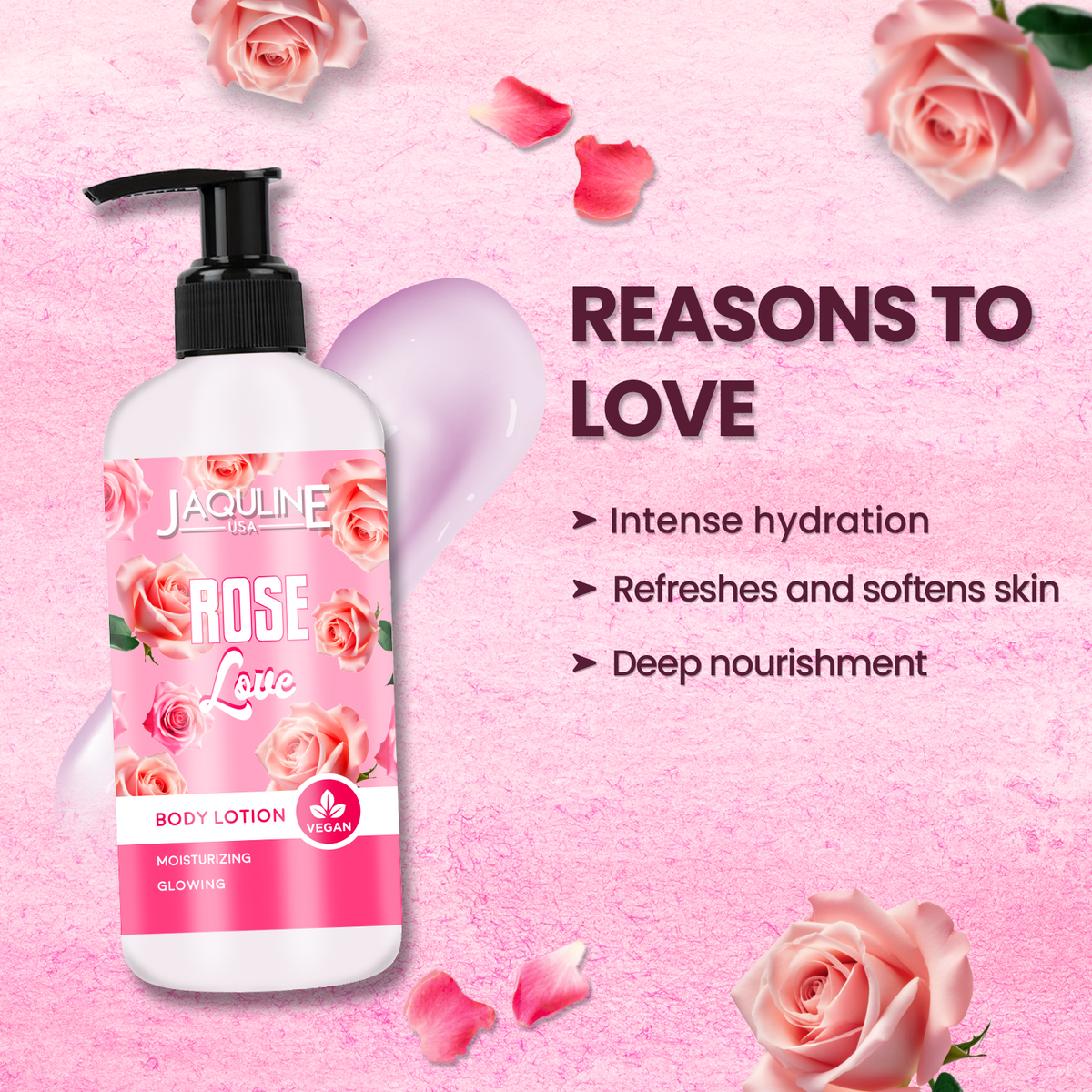 Jaquline USA Rose Love Body Lotion 250ml