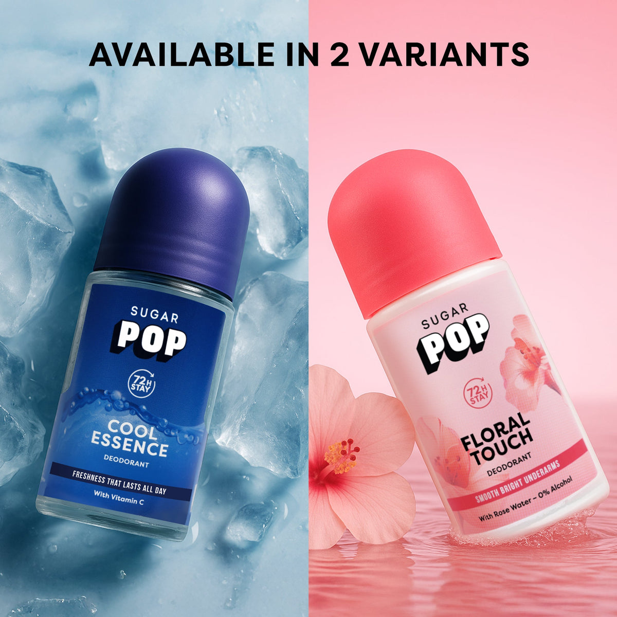 SUGAR POP Floral Touch Roll on Deodorant 50ml