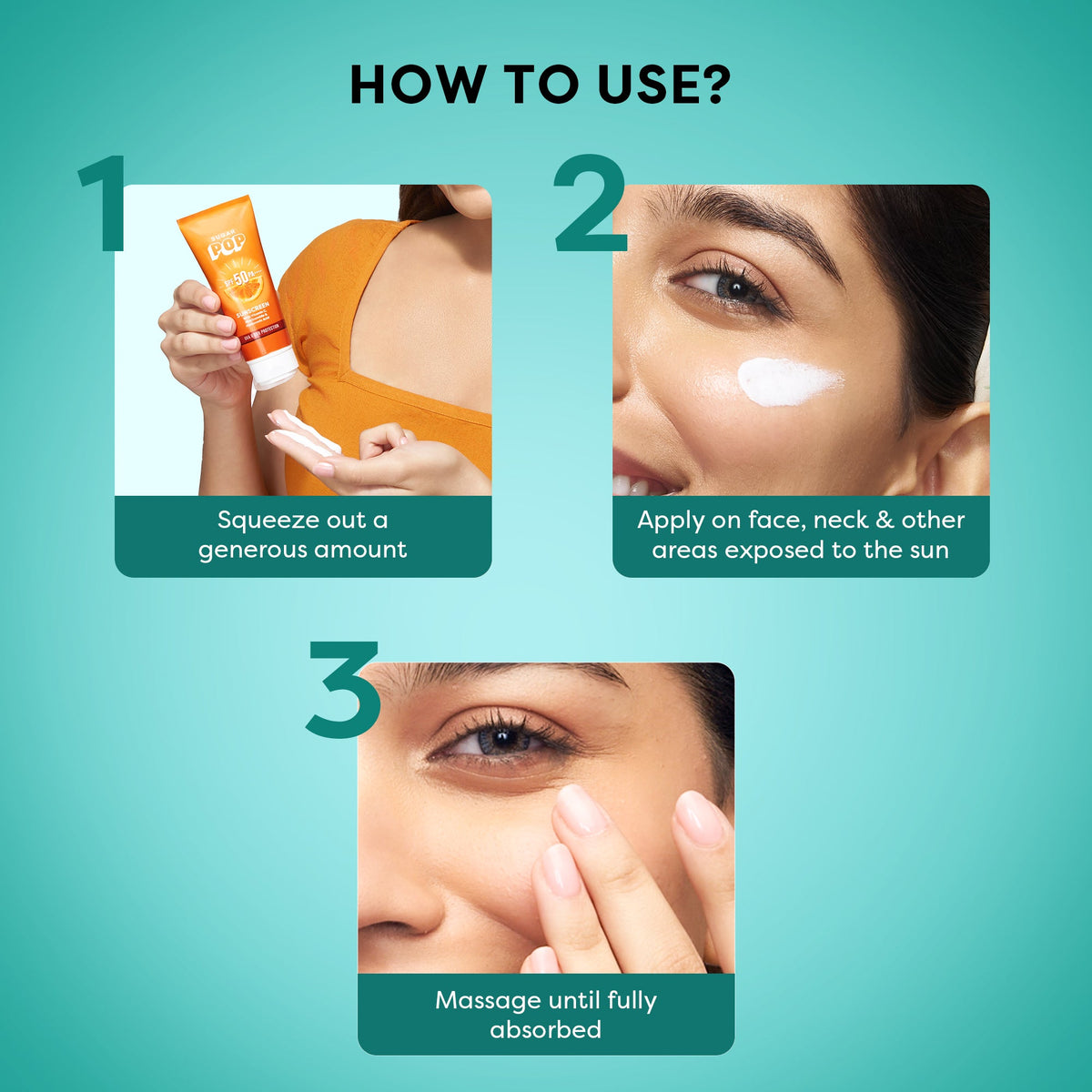SUGAR POP SPF 50 Sunscreen With Vitamin C, Niacinamide & Hyaluronic Acid