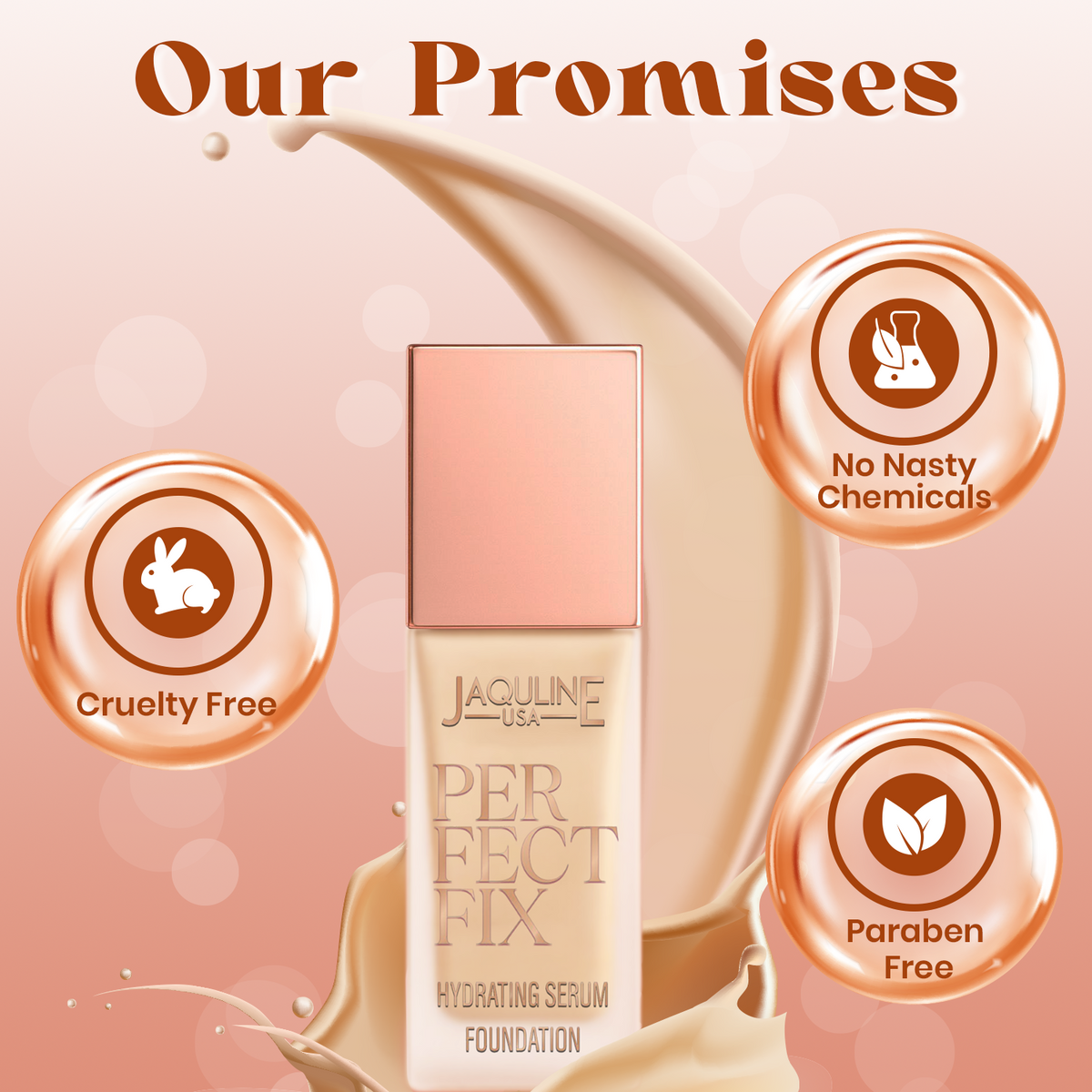 Jaquline USA Perfect Fix Ultra Hydrating Foundation 30ml Warm Sand 2