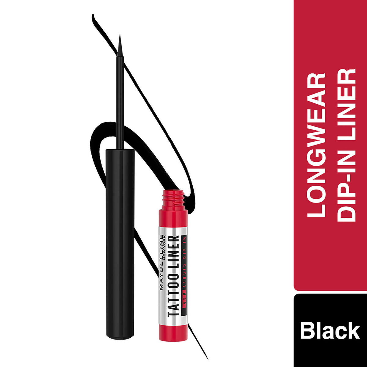 Maybelline New York Tattoo Liner 48H Dip In, Black, 2.1 gm
