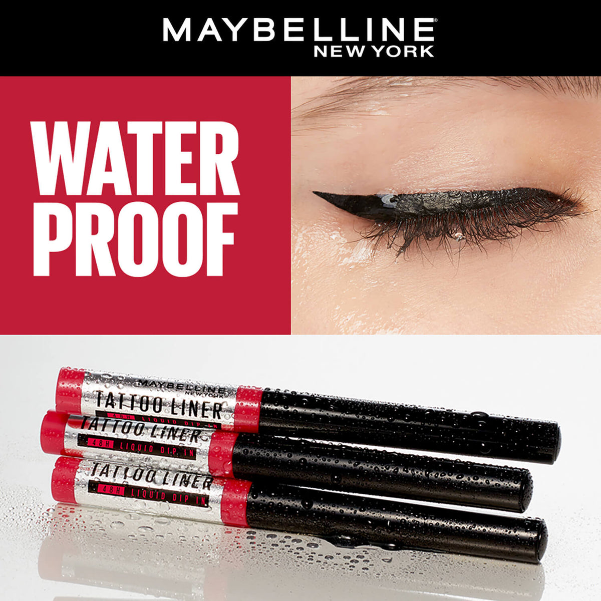 Maybelline New York Tattoo Liner 48H Dip In, Black, 2.1 gm